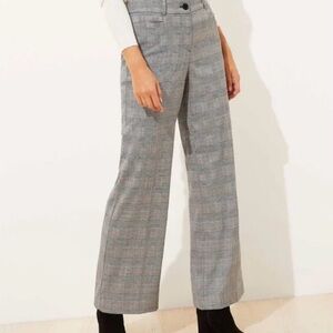 LOFT High Waisted Trouser in Plaid